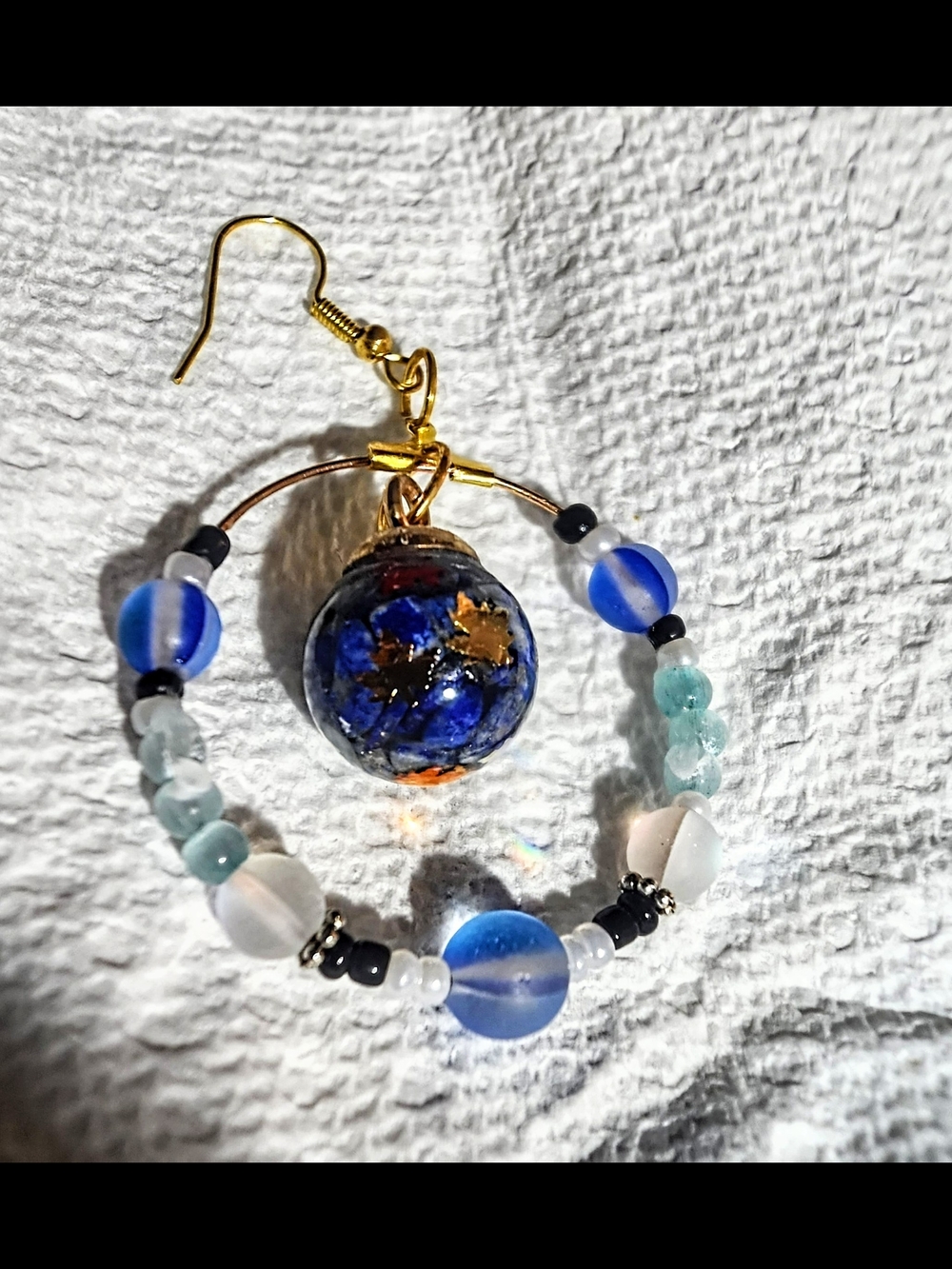 Handmade Blue Natural Quarts With Moon Beads And More